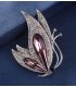 XSB286 - Elegant Purple Crystal Butterfly Brooch